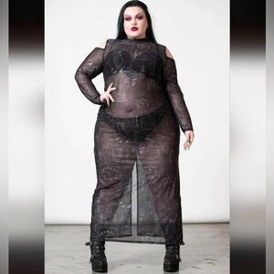 Killstar Paranormal Maxi Tarot Print Dress Size XL